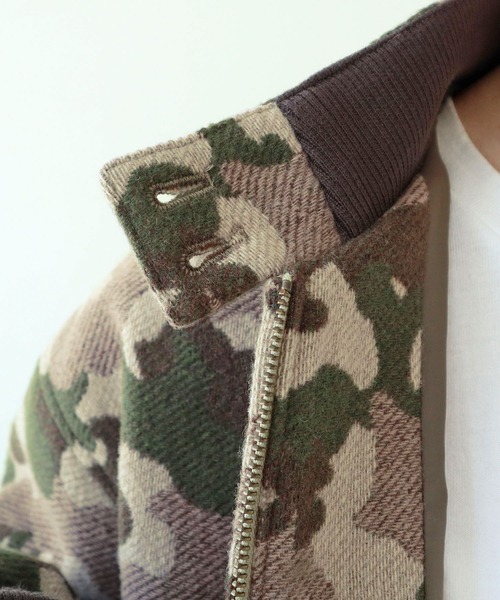 PAR ICI（パーリッシィ）の「迷彩ジャカード スウィングトップ（ブルゾン・レディース・カーキ・FREE）」の5枚目の写真