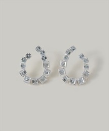 CZカーブボリュームピアス
