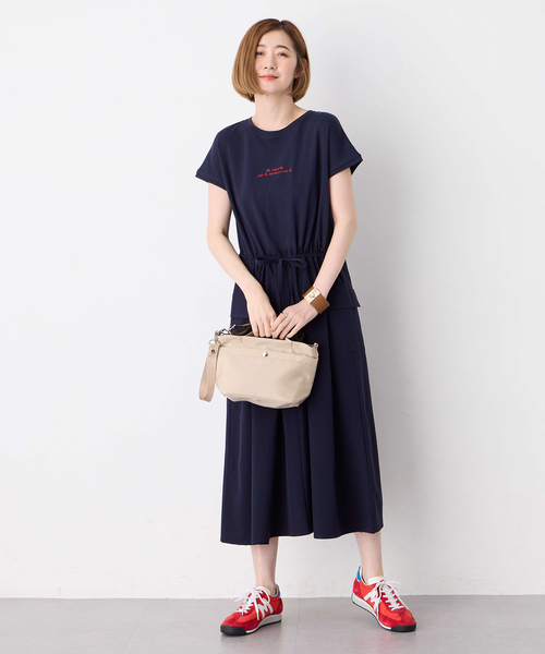 Petit Honfleur（プチオンフルール）の「カーゴドッキングワンピース【接触冷感】（ワンピース・レディース・グレー/ネイビー・M/L）」の18枚目の写真