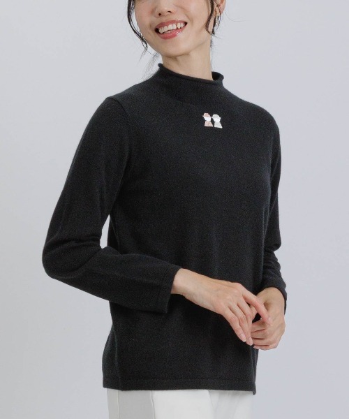 STUDIO PICONE(スタジオピッコーネ)の「カシミヤ100%ロール襟ニット(ニット/セーター・レディース・レッド/ベージュ/ブラック・M/L)」の12枚目の写真