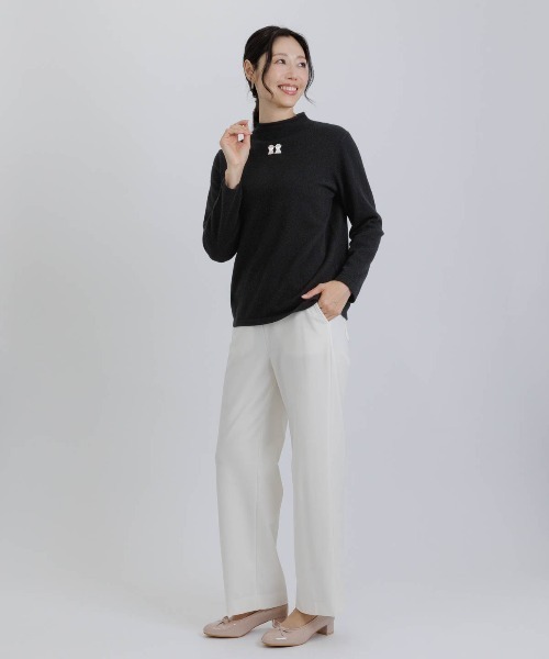 STUDIO PICONE(スタジオピッコーネ)の「カシミヤ100%ロール襟ニット(ニット/セーター・レディース・レッド/ベージュ/ブラック・M/L)」の15枚目の写真