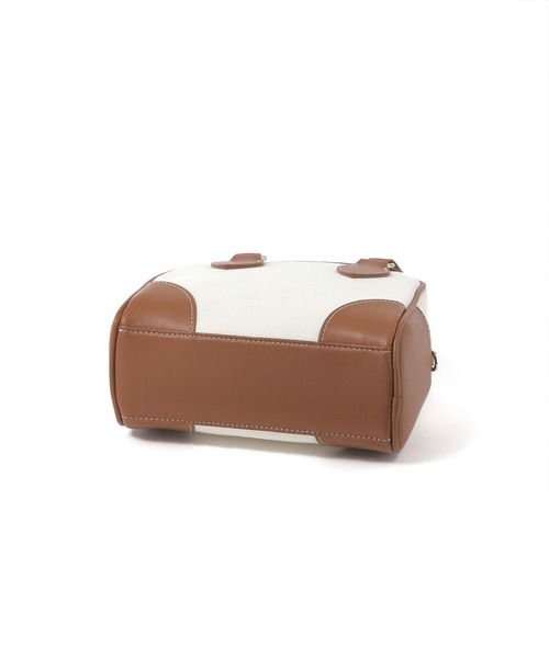 LAKOLE（ラコレ）の「キャンバスコンビボストンバッグ / 585001（ハンドバッグ・レディース・オフホワイト/ベージュ・FREE）」の5枚目の写真