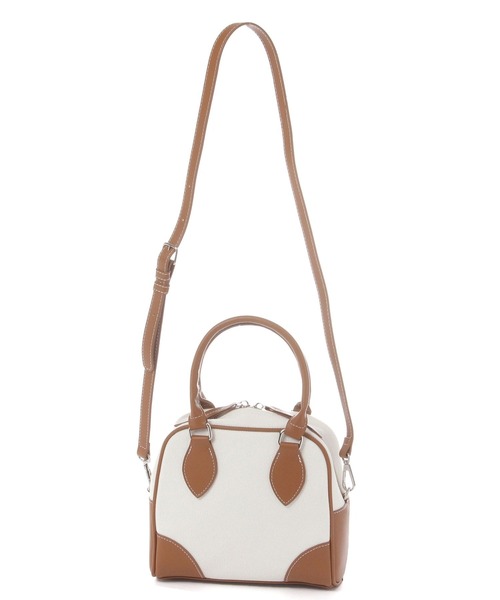 LAKOLE（ラコレ）の「キャンバスコンビボストンバッグ / 585001（ハンドバッグ・レディース・オフホワイト/ベージュ・FREE）」の6枚目の写真