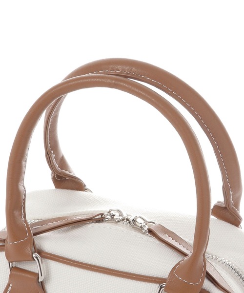 LAKOLE（ラコレ）の「キャンバスコンビボストンバッグ / 585001（ハンドバッグ・レディース・オフホワイト/ベージュ・FREE）」の8枚目の写真