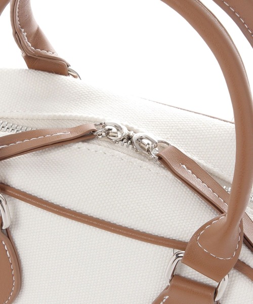 LAKOLE（ラコレ）の「キャンバスコンビボストンバッグ / 585001（ハンドバッグ・レディース・オフホワイト/ベージュ・FREE）」の9枚目の写真