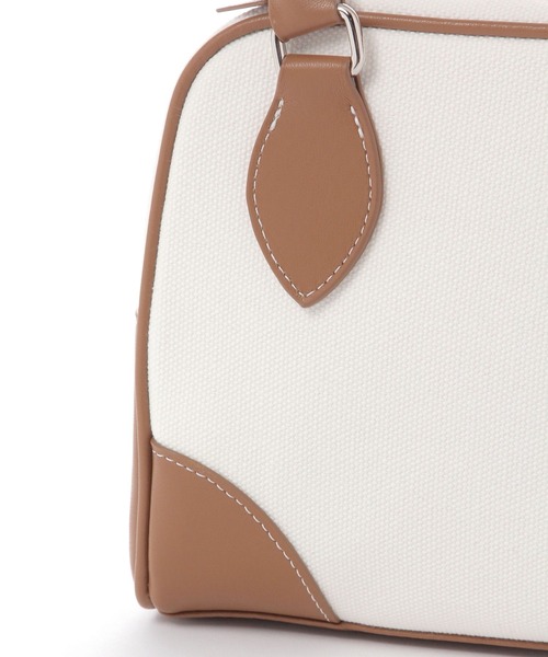 LAKOLE（ラコレ）の「キャンバスコンビボストンバッグ / 585001（ハンドバッグ・レディース・オフホワイト/ベージュ・FREE）」の10枚目の写真