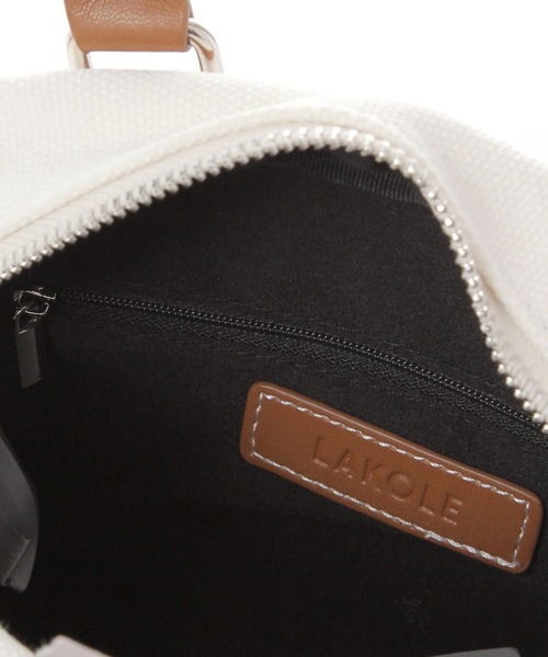LAKOLE（ラコレ）の「キャンバスコンビボストンバッグ / 585001（ハンドバッグ・レディース・オフホワイト/ベージュ・FREE）」の14枚目の写真
