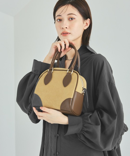 LAKOLE（ラコレ）の「キャンバスコンビボストンバッグ / 585001（ハンドバッグ・レディース・オフホワイト/ベージュ・FREE）」の21枚目の写真