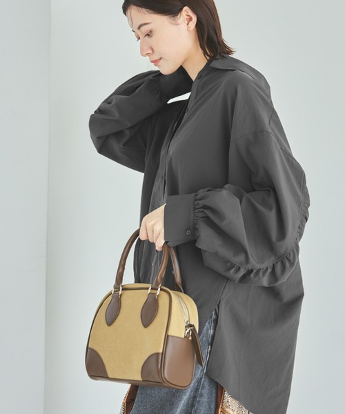 LAKOLE（ラコレ）の「キャンバスコンビボストンバッグ / 585001（ハンドバッグ・レディース・オフホワイト/ベージュ・FREE）」の20枚目の写真