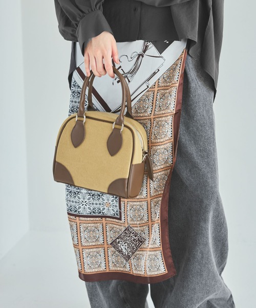 LAKOLE（ラコレ）の「キャンバスコンビボストンバッグ / 585001（ハンドバッグ・レディース・オフホワイト/ベージュ・FREE）」の22枚目の写真