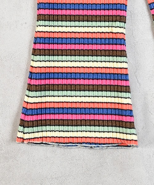 MARKEY'S(マーキーズ)の「ふわリブボーダーフレアーパンツ(その他パンツ・キッズ・イエロー系その他/ピンク系その他・90/95/100/110/130/140/150/80/120)」の6枚目の写真