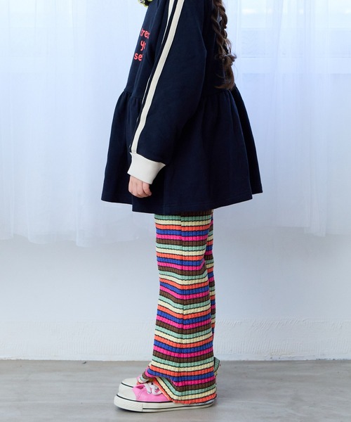 MARKEY'S(マーキーズ)の「ふわリブボーダーフレアーパンツ(その他パンツ・キッズ・イエロー系その他/ピンク系その他・90/95/100/110/130/140/150/80/120)」の9枚目の写真