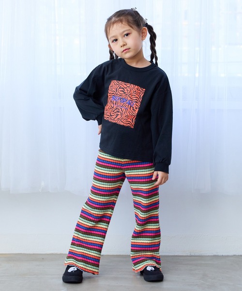 MARKEY'S(マーキーズ)の「ふわリブボーダーフレアーパンツ(その他パンツ・キッズ・イエロー系その他/ピンク系その他・90/95/100/110/130/140/150/80/120)」の12枚目の写真