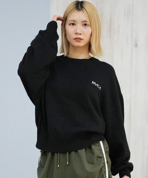RVCA(ルーカ)の「RVCA/ルーカ セーター BF044-P65(ニット/セーター・レディース・ブラック/ホワイト・M/L)」の8枚目の写真