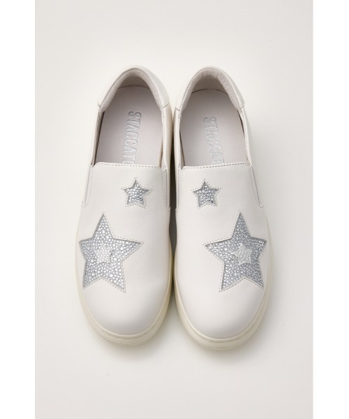 ✨極美品✨STACCATO スタッカート ホワイト スリッポン 23 ビジュー セール】スターズライドスリッポン（スリッポン）｜STACCATO
