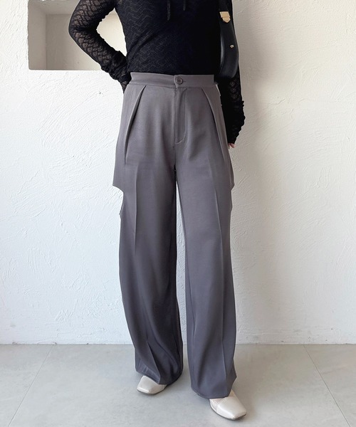 apres jour(アプレジュール)の「カットアウトストレートスラックスパンツ(その他パンツ・レディース・ライトベージュ/ブラック/チャコールグレー・X-LARGE/MEDIUM)」の14枚目の写真