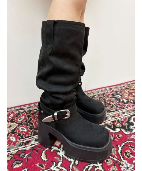 EVRIS（エヴリス）の「フェイクスウェードエンジニアブーツ（ブーツ・レディース・その他1/ブラック・SMALL/MEDIUM/LARGE）」の11枚目の写真