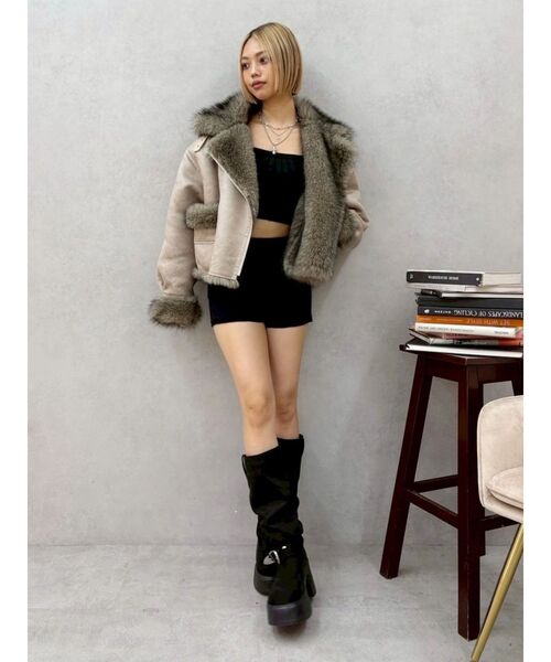 EVRIS（エヴリス）の「フェイクスウェードエンジニアブーツ（ブーツ・レディース・その他1/ブラック・SMALL/MEDIUM/LARGE）」の14枚目の写真