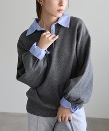 select MOCA（セレクトモカ）の「シャツカラードッキングニット（ニット/セーター）」