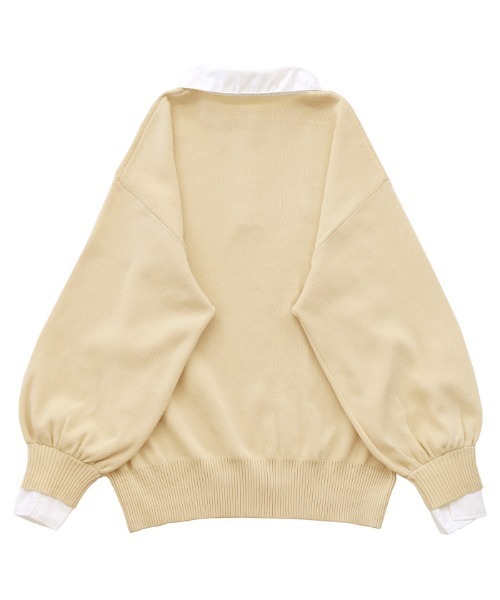 select MOCA(セレクトモカ)の「シャツカラードッキングニット(ニット/セーター・レディース・ブラウン/ブラック/チャコールグレー/アイボリー/ブラウン系その他・FREE)」の19枚目の写真