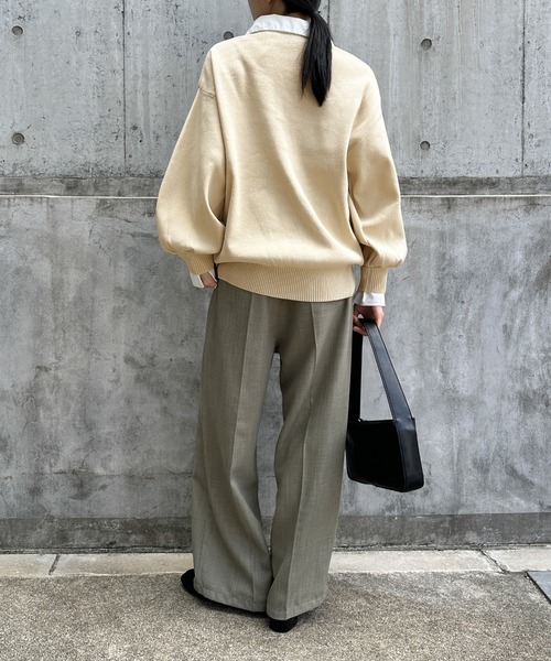 シャツカラードッキングニット（ニット/セーター）｜select MOCA