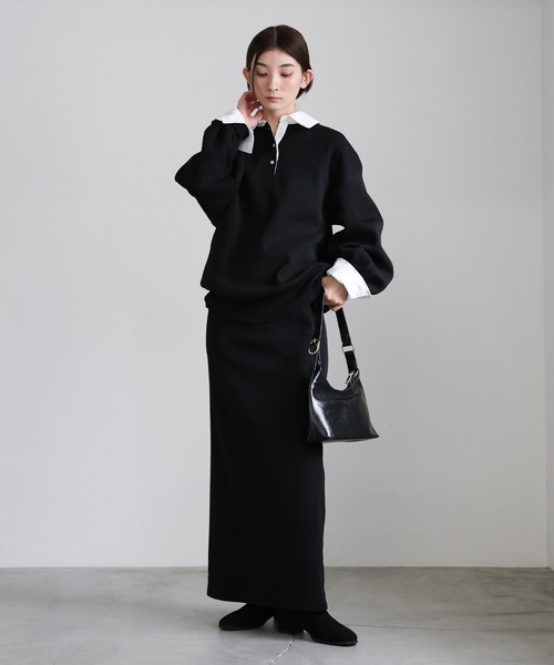 select MOCA（セレクトモカ）の「シャツカラードッキングニット