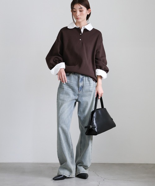 select MOCA（セレクトモカ）の「シャツカラードッキングニット
