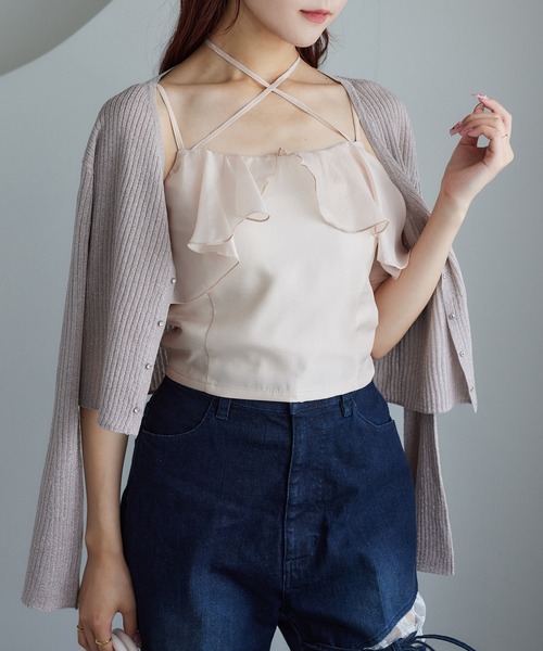 one after another NICE CLAUP(ワンアフターアナザーナイスクラップ)の「【再入荷】フリルキャミソール(キャミソール・レディース・サックスブルー/ドット/ピンク・FREE)」の13枚目の写真