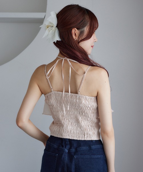 one after another NICE CLAUP(ワンアフターアナザーナイスクラップ)の「【再入荷】フリルキャミソール(キャミソール・レディース・サックスブルー/ドット/ピンク・FREE)」の9枚目の写真