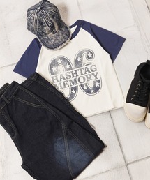 【MEMORY】ナンバリング ラグラン チビTシャツ / Numbered Raglan Mini T-shirt