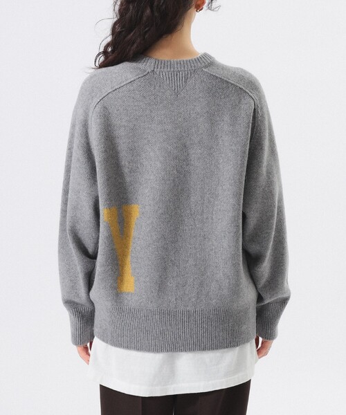 BEAMS BOY（ビームスボーイ）の「ビッグ ロゴ クルーネック ニット（ニット/セーター・レディース・グレー/ネイビー・ONE SIZE）」の20枚目の写真