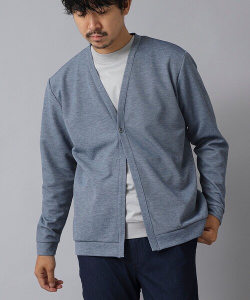 【ACTIVE SECT】《限定展開》ストレッチミラノリブワンボタンカーディガン 25AW