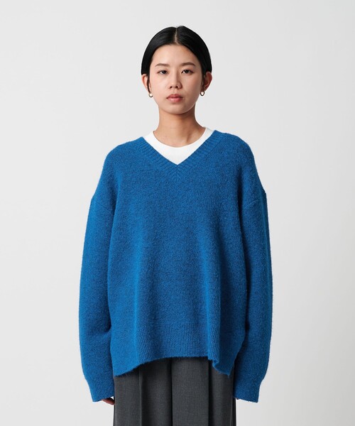 CITEN（シテン）の「＜CITEN＞モチモチVネックニット（ニット/セーター・レディース・ダークグレー/コバルトブルー/ダークブラウン・FREE）」の11枚目の写真