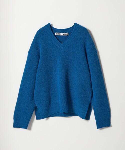 CITEN（シテン）の「＜CITEN＞モチモチVネックニット（ニット/セーター・レディース・ダークグレー/コバルトブルー/ダークブラウン・FREE）」の14枚目の写真