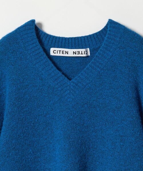 CITEN（シテン）の「＜CITEN＞モチモチVネックニット（ニット/セーター・レディース・ダークグレー/コバルトブルー/ダークブラウン・FREE）」の16枚目の写真
