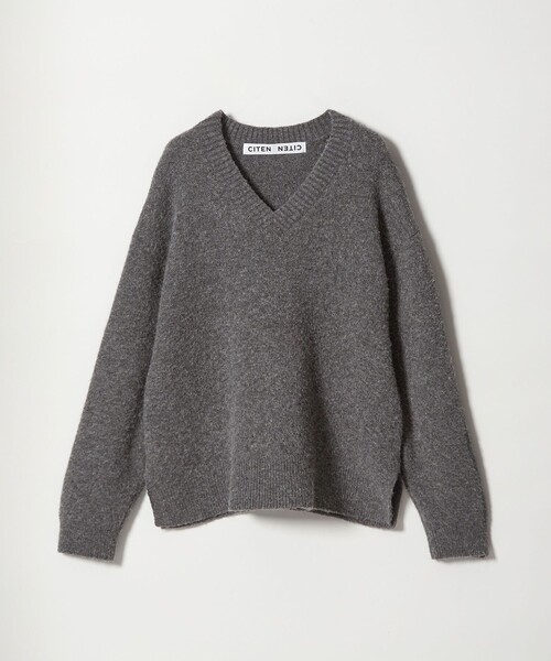 CITEN（シテン）の「＜CITEN＞モチモチVネックニット（ニット/セーター・レディース・ダークグレー/コバルトブルー/ダークブラウン・FREE）」の21枚目の写真