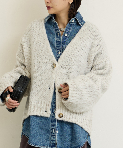 TRICOTS JEAN MARC/トリコットジーンマルク】ボタンツキカーデ