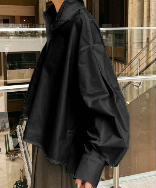 AMELY(エミリー)の「ボリュームスリーブショート丈ハイネックブラウス(シャツ/ブラウス・レディース・ブラック/ホワイト・M/L)」の17枚目の写真