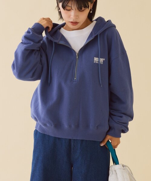 セール】【DISCUS】裏毛ハーフジップパーカー（パーカー）｜DISCUS