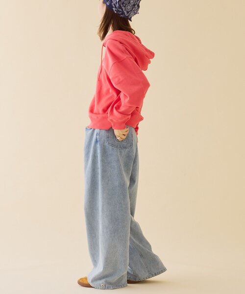 DISCUS（ディスカス）の「【DISCUS】裏毛ハーフジップパーカー（パーカー・レディース・レッド/グレー/ネイビー・LARGE/MEDIUM/SMALL）」の8枚目の写真