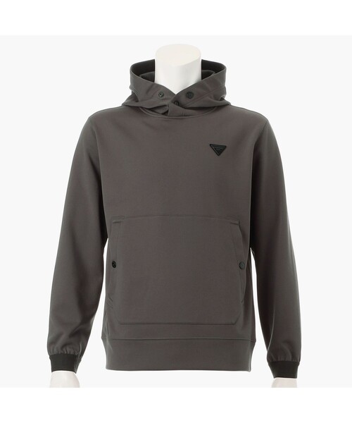 ✨美品✨BRIEFING フルジップパーカー メンズＬ カーキ フード ロゴ LA MEN'S BACK PILE HOODIE（パーカー）｜BRIEFING（ブリーフィング