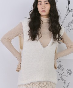 セール】フリンジジャガードバルーンヘムブラウス（シャツ/ブラウス