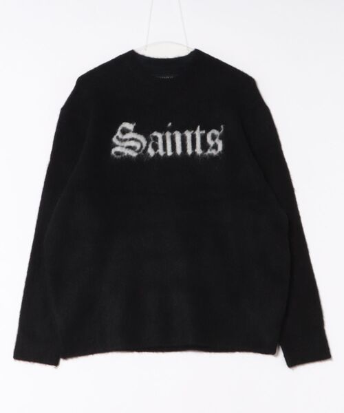 ALLSAINTS(オールセインツ)の「SAINTS WOOL BLEND JUMPER| SAINTS ウール ブレンド ニット・セーター(ニット/セーター・メンズ・ブラック×ホワイト・M/L/XS/S)」の3枚目の写真