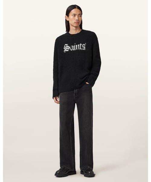 ALLSAINTS(オールセインツ)の「SAINTS WOOL BLEND JUMPER| SAINTS ウール ブレンド ニット・セーター(ニット/セーター・メンズ・ブラック×ホワイト・M/L/XS/S)」の7枚目の写真