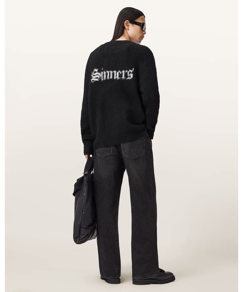 ALLSAINTS(オールセインツ)の「SAINTS WOOL BLEND JUMPER| SAINTS ウール ブレンド ニット・セーター(ニット/セーター・メンズ・ブラック×ホワイト・M/L/XS/S)」の9枚目の写真