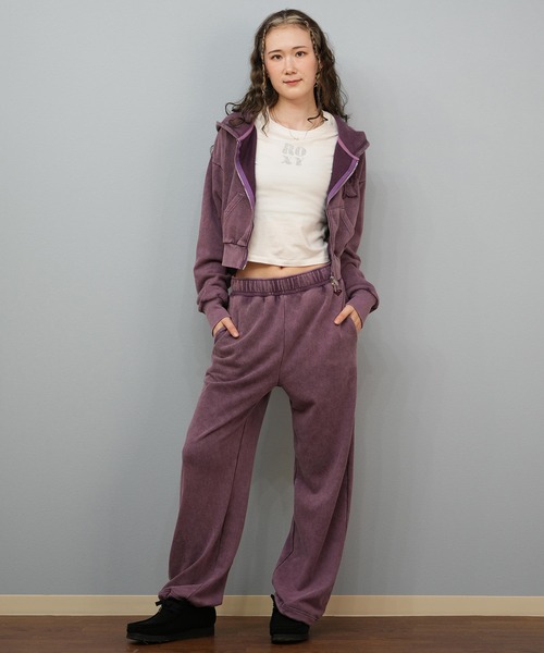 ROXY（ロキシー）の「ROXY/ロキシー ジップアップパーカー ショート丈 セットアップ対応 RZP254034（パーカー・レディース・ブラック/ブラウン/ヘザーグレー・M/S）」の4枚目の写真