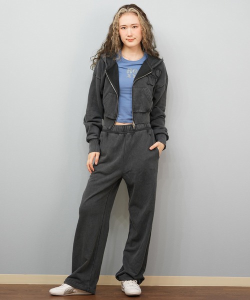 ROXY/ロキシー ジップアップパーカー ショート丈 セットアップ対応