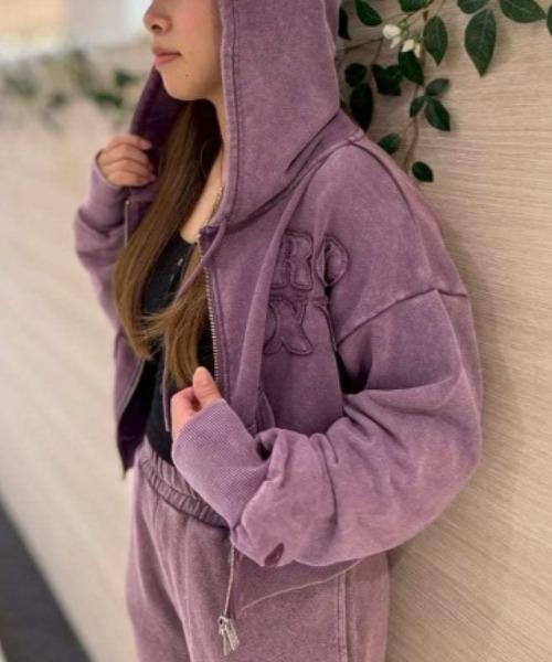 ROXY/ロキシー ジップアップパーカー ショート丈 セットアップ対応