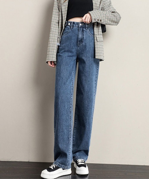 by LEGNA（バイレグナ）の「【ウエスト調整できる】デニムパンツ（デニムパンツ・レディース・ライトブルー/ブルー/ブラック系・X-LARGE/LARGE/MEDIUM）」の15枚目の写真