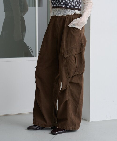 Kastane(カスタネ)の「【2サイズ展開/低身長サイズ】ダックカーゴパンツ(カーゴパンツ・レディース・ブラック/ブラウン・0/1)」の18枚目の写真